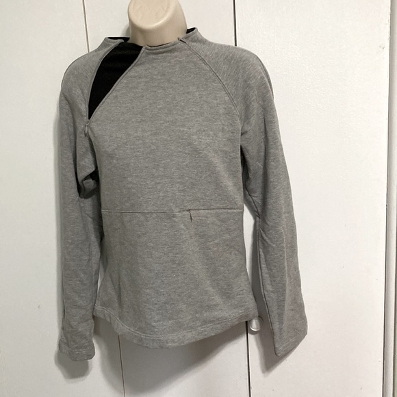 DANSKIN Gray and Black Long Sleeve Pullover Zipper Sweatshirt Womens Small - Picture 2 of 15